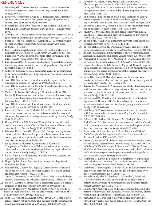 Toxicity of Local Anesthetics NYSORA The New York School of Regional