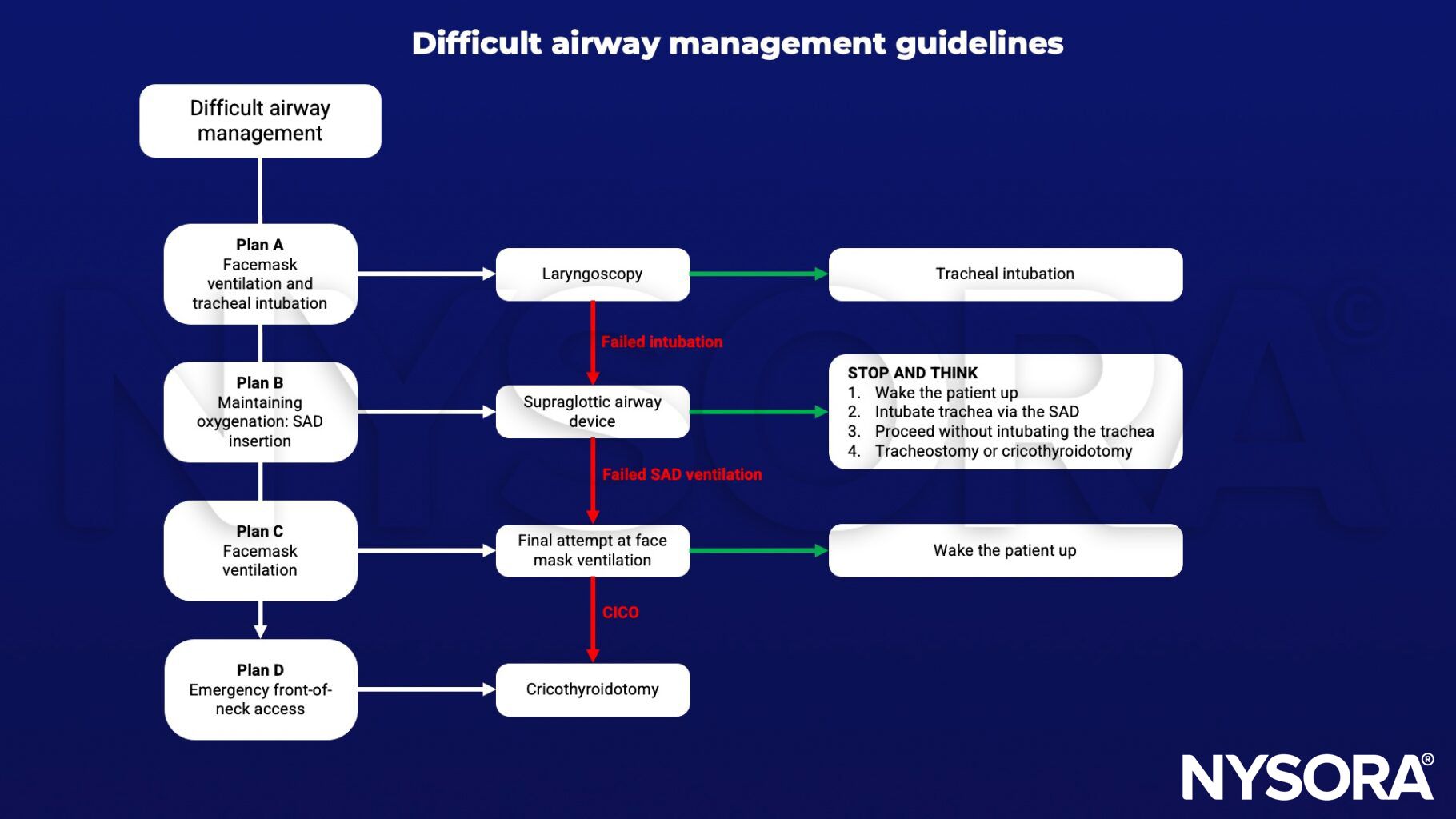 Guidelines difficult airway management, facemask ventilation, treacheal intubation, SAD, laryngoscopy, supraglottic airway device, cricothyroidotomy, tracheostomy