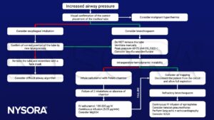 Increased airway pressures, malignant hyperthermia, esophagela intubation, face mask, difficult airway, bronchospasm, peak pressure, hemodynamic instability, Peters chamber, salbutamol, MgSO4, epinephrine, tension pneumothorax, echo, ECLS 