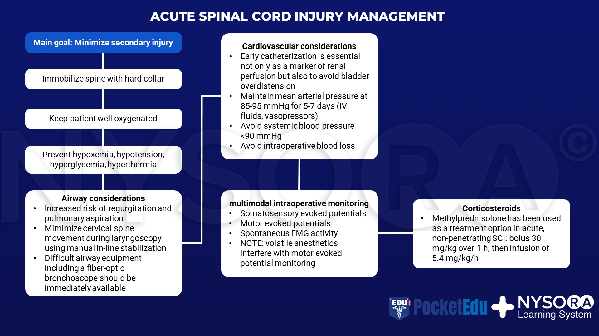 Acute spinal cord injury management NYSORA