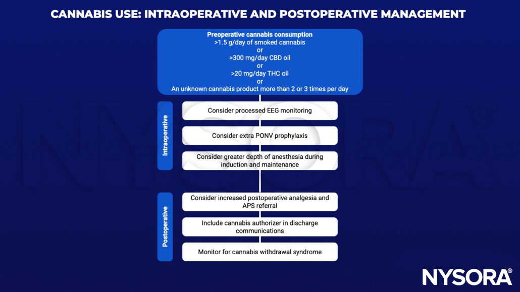 Cannabis use, CBD oil, THC oil, EEG monitoring, PONV