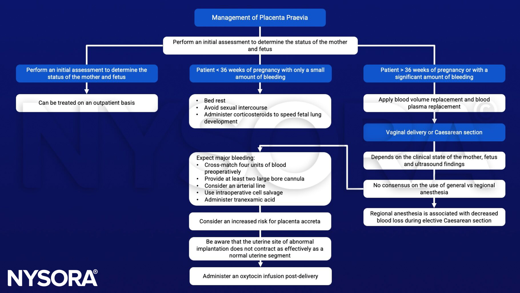 Placenta praevia, vagina delivery, caesarean section, tranexamic acid, placenta accreta, oxytocin