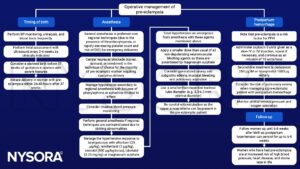 Operative management of pre-eclampsia, phenylephrine, ephedrine, alfentanil, remifentanil, esmolol, labetalol, magnesium sulphate, airway edema, postpartum hemorrhage, oxytocin, carboprost, misoprostol, central venous pressure