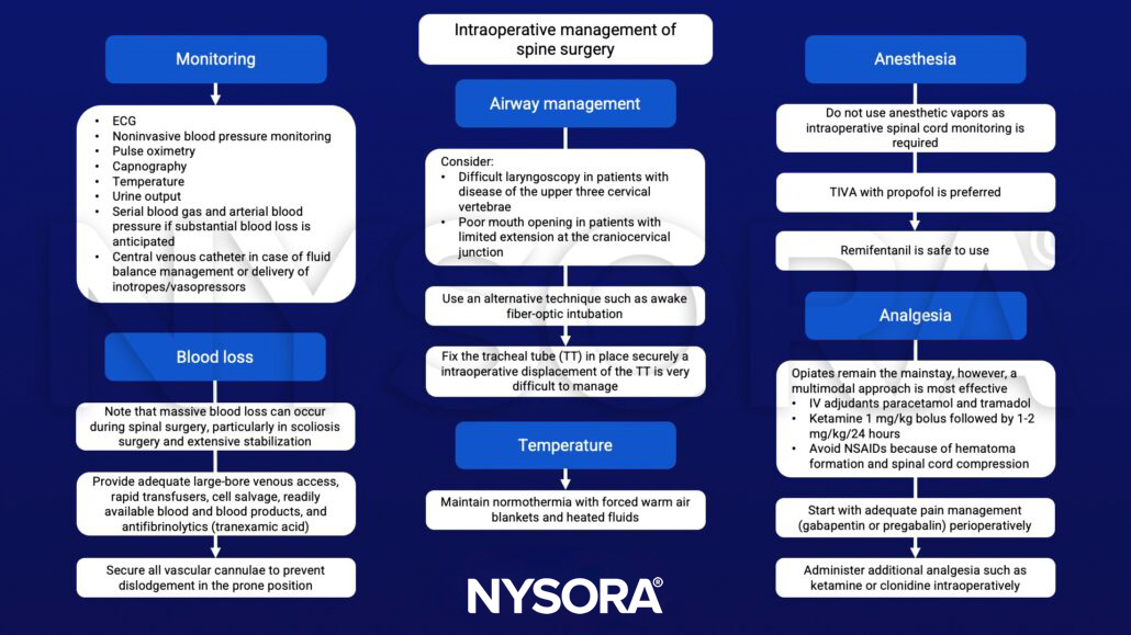 Intraoperative management of spine surgery, massive blood loss, TIVA, propofol, remifentanyl