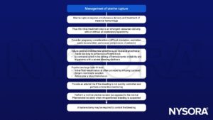 Uterine rupture, maternal hemorrhage, caesarean delivery, neuraxial anesthesia, hysterectomy