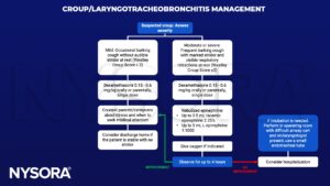 croup, laryngotracheobronchitis, barking cough, stridor, dexamethasone, retractions, nebulized epinephrine, racemic, l-epinephrine, oxygen, hospitalization, intubation, otolaryngologist, endotracheal tube