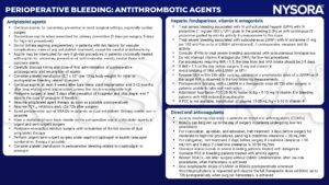 preoperative bleeding, antithrombotic agents, heparin, fondaparinux, vitamin K, oral anticoagulants, platelet transfusion