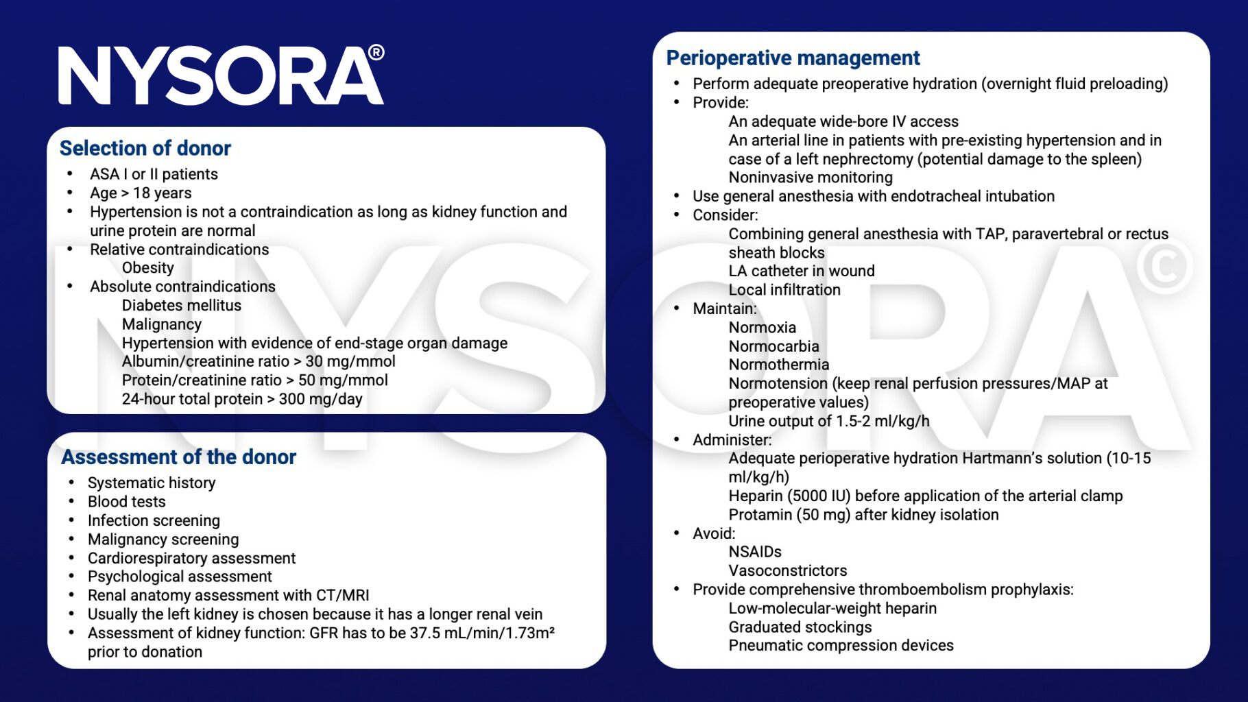 Live kidney donor, NSAIDs, nephrectomy