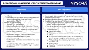 thyroidectomy, postoperative complications, rare complications, hypocalcemia, recurrent laryngeal nerve palsy, hematoma, tracheomalacia, pneumothorax, thyroid storm