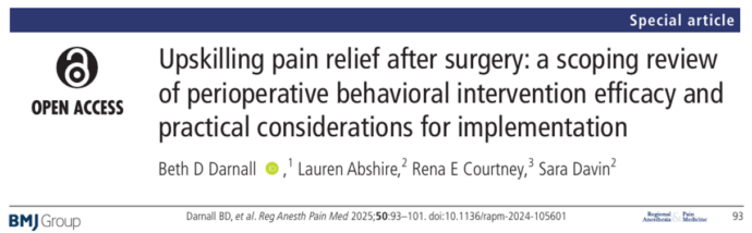 Advancing Perioperative Pain Management: The Role of Behavioral Interventions in Surgery Recovery