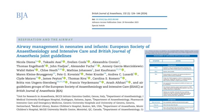 Guidelines for Neonatal and Infant Airway Management