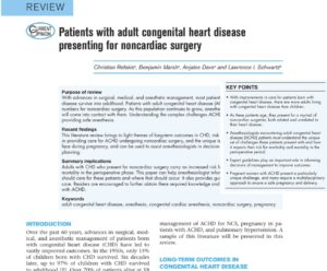 Managing adult congenital heart disease in noncardiac surgery