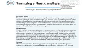 Navigating modern thoracic anesthesia: strategies, drugs, and decisions