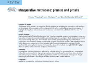 Intraoperative methadone: promise and pitfalls in perioperative pain management