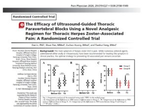 Ultrasound-guided thoracic paravertebral block for herpes zoster pain