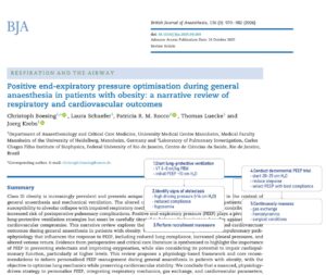 PEEP optimization in obese patients during general anesthesia