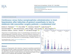 Continuous vs bolus norepinephrine in anesthesia